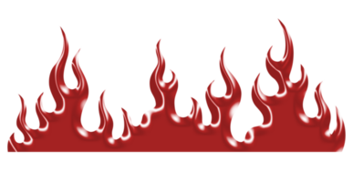 Red fire isolated. Emboss flame element png