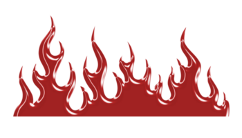 fire flames in chrome style png