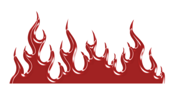 fuego llamas en cromo estilo png