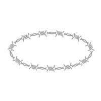 circle barbed wire frame for text png
