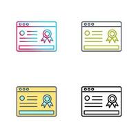 Online Certificate Vector Icon