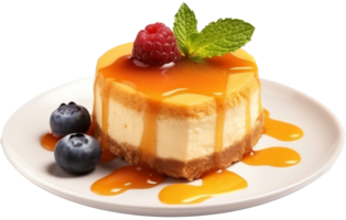 tarta de queso png con ai generado.