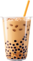 Bubble tea png with AI generated.