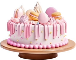 Birthday cake png with AI generated.
