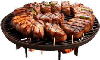 Grilled barbecue png with AI generated.