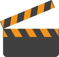 Clapboard icon for shooting concept in isolated. vector