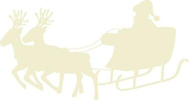 Santa claus with reindeer sleigh. vector