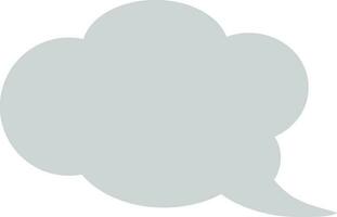 Illustration of gray cloud in flat style. vector