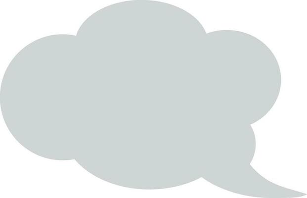 Illustration of gray cloud in flat style.