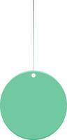 Green hanging ball on white background. vector