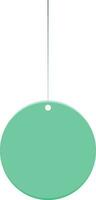 Green hanging ball on white background. vector