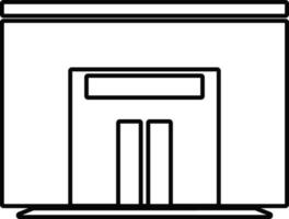 Flat style illustration of building. vector