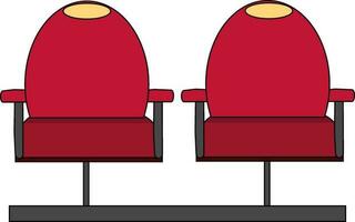 Flat illustration of theater seat. vector