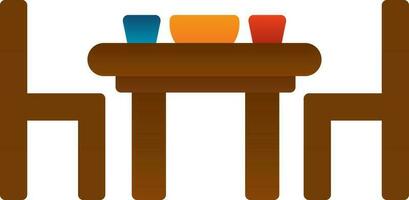 Dining table Vector Icon Design