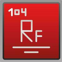 Rutherfordium Vector Icon Design