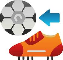 diseño de icono de vector de botas de fútbol