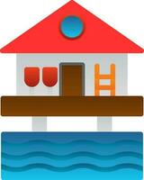 Beach hut Vector Icon Design