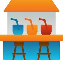 Beach bar Vector Icon Design