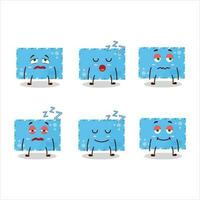 Cartoon character of blue christmas envelopes with sleepy expression vector