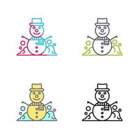 Snowman Vector Icon