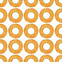 Pattern homemade cookie different taste in pastry biscuit vector