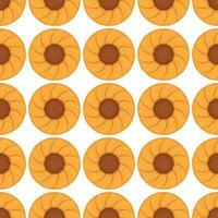 Pattern homemade cookie different taste in pastry biscuit vector