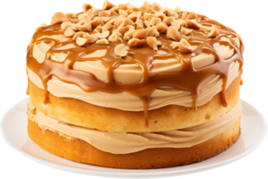 Peanut butter cake png with AI generated.