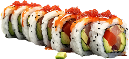 Sushi png with AI generated.