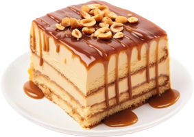 Peanut butter cake png with AI generated.