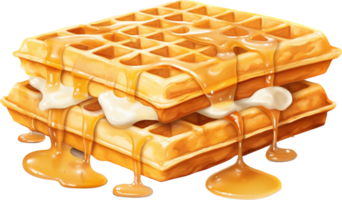 Waffle png with AI generated.