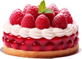 Raspberry charlotte png with AI generated