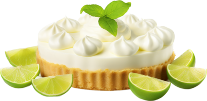 Key Lime pie png with AI generated.