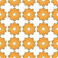 Pattern homemade cookie different taste in pastry biscuit vector