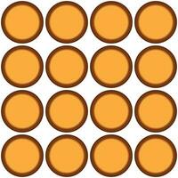 Pattern homemade cookie different taste in pastry biscuit vector