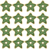 Pattern homemade cookie different taste in pastry biscuit vector