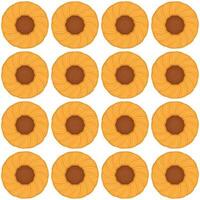 Pattern homemade cookie different taste in pastry biscuit vector