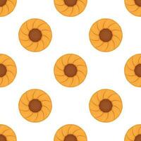 Pattern homemade cookie different taste in pastry biscuit vector