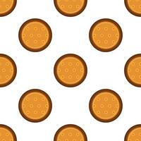 Pattern homemade cookie different taste in pastry biscuit vector