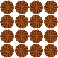 Pattern homemade cookie different taste in pastry biscuit vector