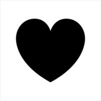 negro corazón ilustración aislado vector
