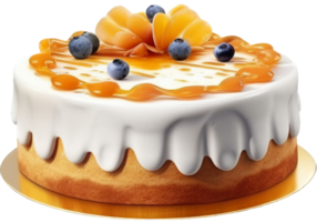 anniversaire gâteau png avec ai généré.