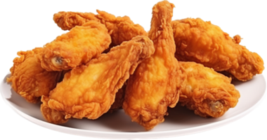 Fried chicken png with AI generated.