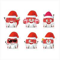 Papa Noel claus emoticones con Navidad sombrero dibujos animados personaje vector