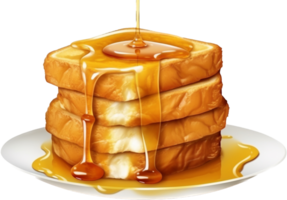 Honey toast png with AI generated.