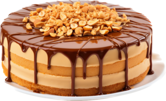 Peanut butter cake png with AI generated.