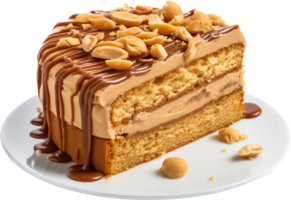 Peanut butter cake png with AI generated.