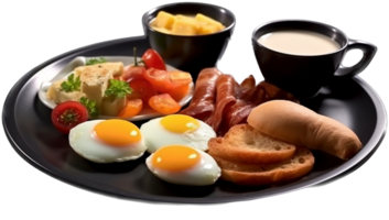 Breakfast png with AI generated.