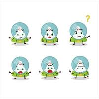 Cartoon character of snowball with snowman with what expression vector