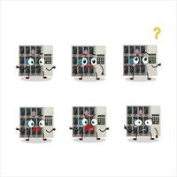 Cartoon character of vending machine with what expression vector