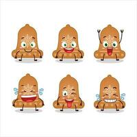 dibujos animados personaje de campana Galleta con sonrisa expresión vector